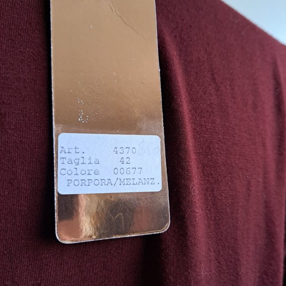 New VDP Women's Italian Brown Tunic Long Sleeves Baggy Dress Size 42 / S - Picture 12 of 14